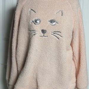 No boundaries cat sweater pink and fuzzy